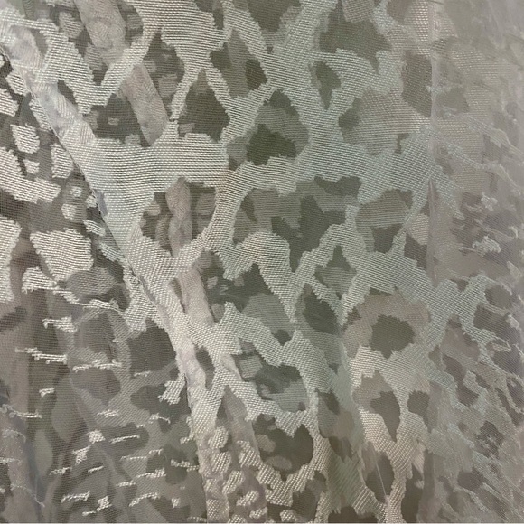 VTG Kaleidoscope Sheer White Burnout Animal Print Blazer Jacket Mesh Sz L - Picture 4 of 7